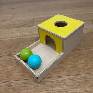 Lovevery Wooden Ball Drop Box and Ball set